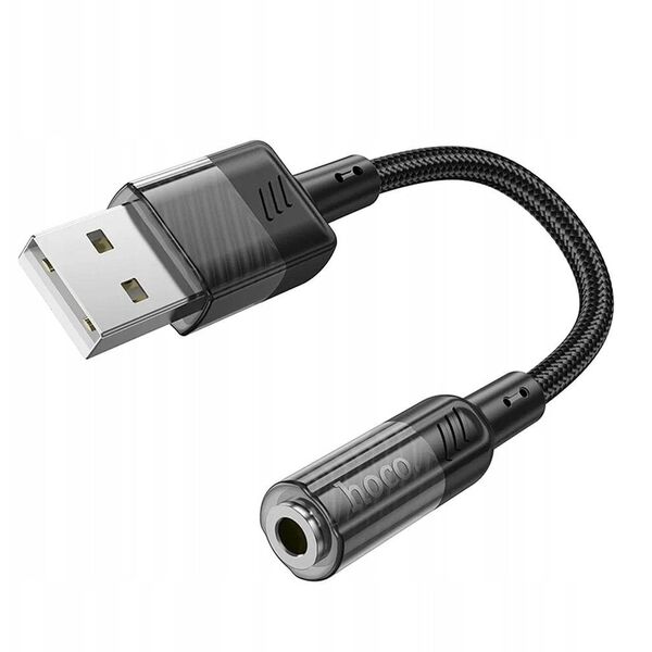 HOCO adapter AUX USB A do Jack 3,5mm (żeński) Spirit LS37 czany