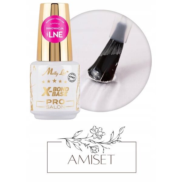MOLLYLAC_X-Bond Base baza zwiększająca przyczepność manicure i pedicure 10g