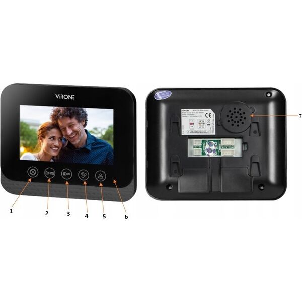 Orno Wideodomofon VDP-62MV LCD 4,3" do zestawu z serii ENIF
