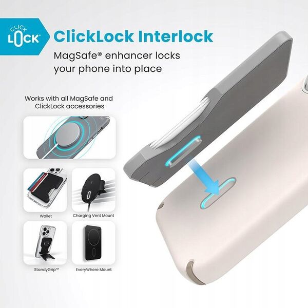 Speck Speck Presidio2 Pro ClickLock & MagSafe - Etui iPhone 16 Pro (Bleached Bone / Heirloom Gold / Hazel Brown)