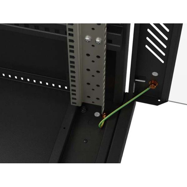 SZAFA INSTALACYJNA RACK STOJĄCA 19" 22U 600X1000 CZARNA DRZWI PRZESZKLONE LANBERG (FLAT PACK)
