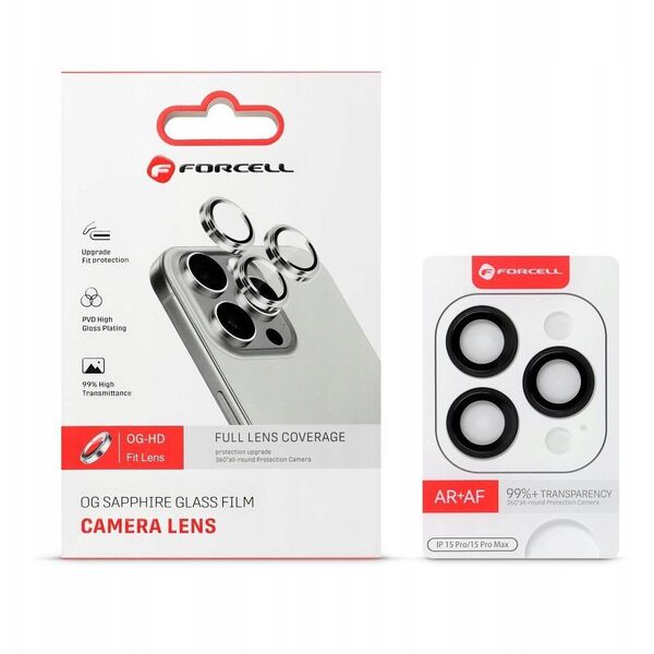 Szkło hartowane Forcell Premium do aparatu - do Samsung Galaxy S24 Plus Fioletowy
