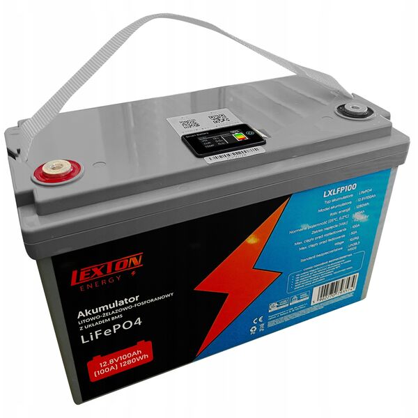 AKUMULATOR LITOWO-ŻELAZOWO-FOSFORANOWY BMS LiFePO4  LCD/Bluetooth 12.8V 70Ah