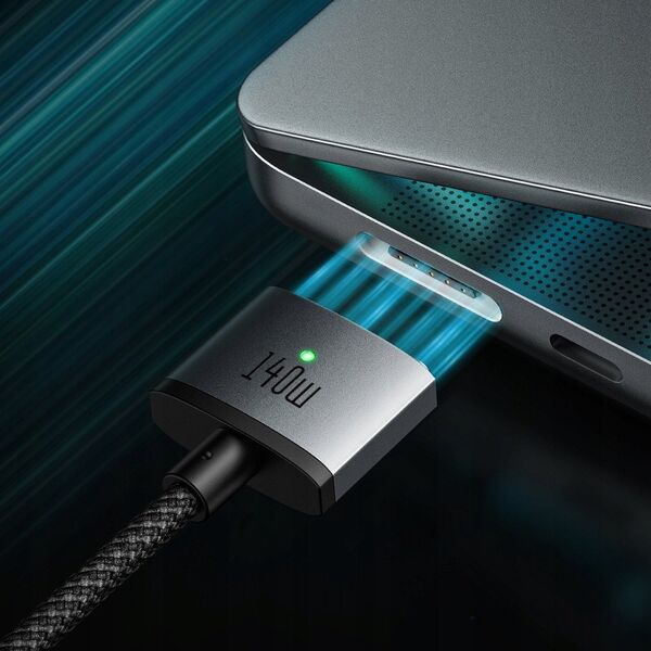 Kabel USB C do Mag3 Hoco 5A 140W magnetyczny 1,8 m U141 czarny