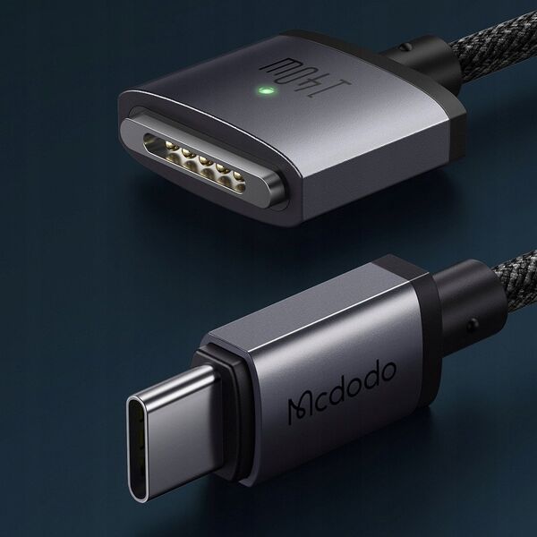 Kabel USB C do Mag3 Hoco 5A 140W magnetyczny 1,8 m U141 czarny