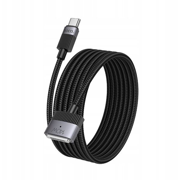 Kabel USB C do Mag3 Hoco 5A 140W magnetyczny 1,8 m U141 czarny