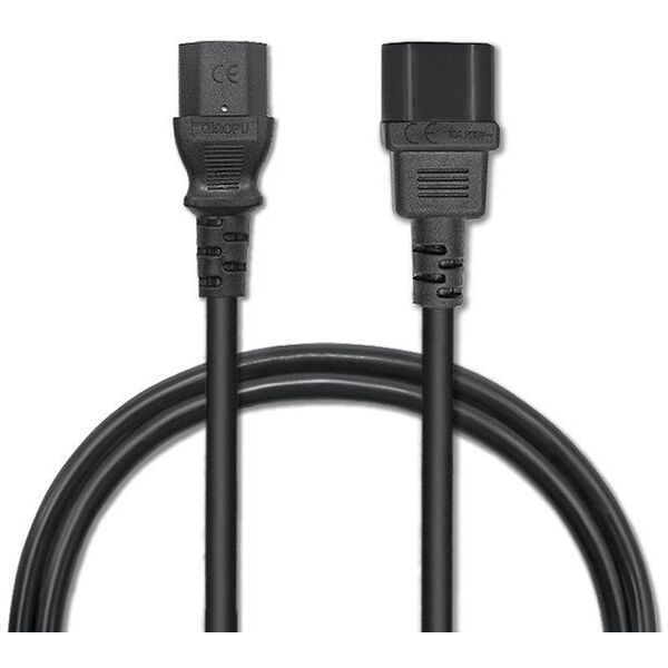 QOLTEC 50457 Kabel zasilający do UPS IEC C13/C14 3x0.75mm 1m