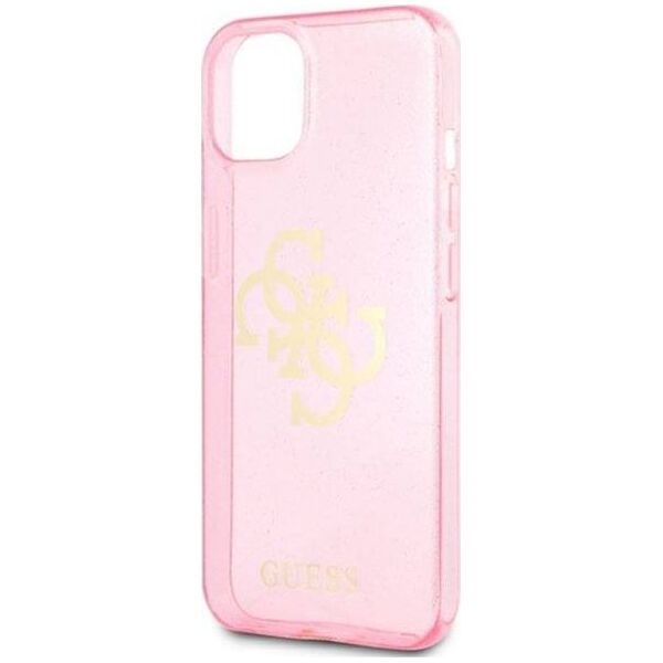 Guess Etui Guess GUHCP13MPCUGL4GPI Apple iPhone 13 różowy/pink hard case Glitter 4G Big Logo