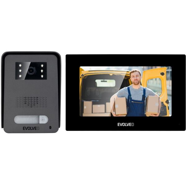EVOLVEO DoorPhone AP1- 2 καλωδιακό βιντεοτηλέφωνο με εφαρμογή, μαύρο