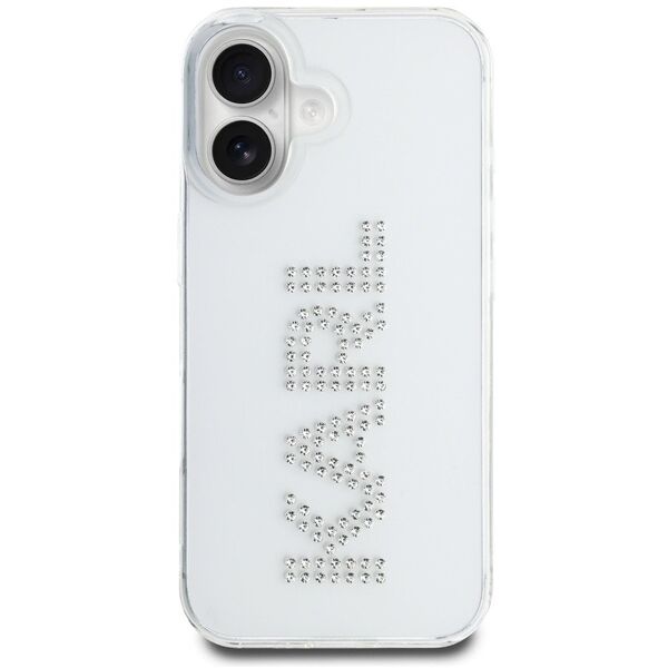 ETUI KARL LAGERFELD IML RHINESTONES LOGO DO IPHONE 16 PRZEZROCZYSTY