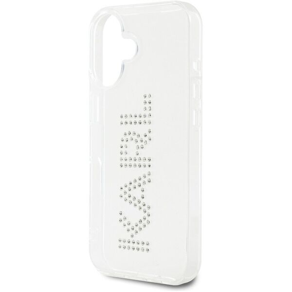 ETUI KARL LAGERFELD IML RHINESTONES LOGO DO IPHONE 16 PRZEZROCZYSTY