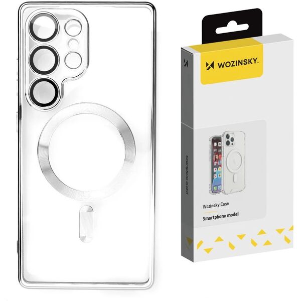 ETUI WOZINSKY ELECTROPLATED CASE Z MAGSAFE NA SAMSUNG GALAXY S25+ - SREBRNE