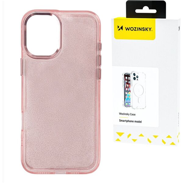 ETUI WOZINSKY GLITTER CASE NA SAMSUNG GALAXY S25 ULTRA - RÓŻOWE Z BROKATEM