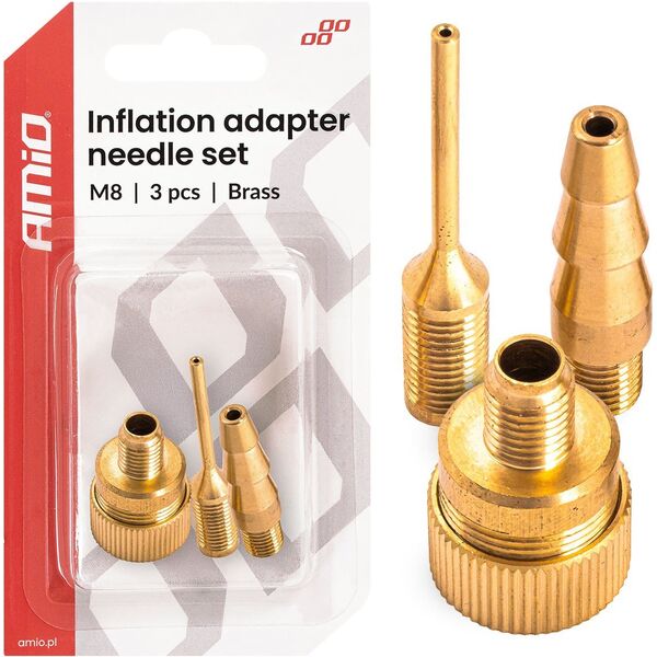 Zestaw adapterów do pompowania m8 amio-04502