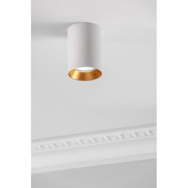 Oprawa Sufitowa Aero Ii 20W 70X100Mm Ip20 Okrągła Biała/Złota Os-Aerd20W-10 Gtv