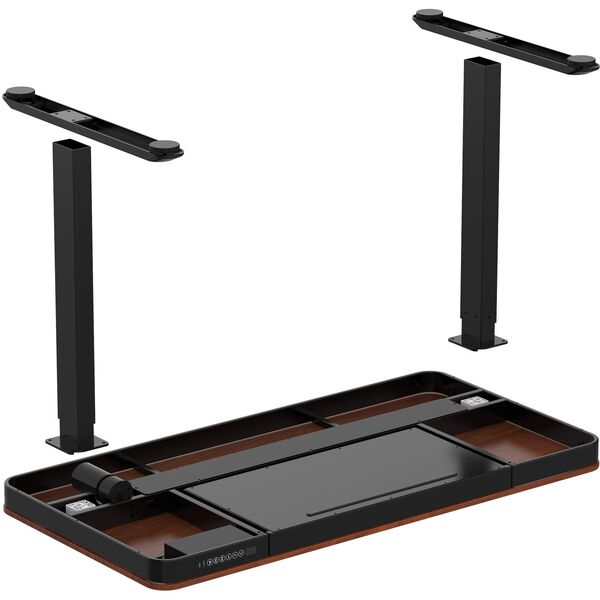 Bieżnia Urevo U1 Smart Walkingpad + Biurko regulowane elektrycznie TUCKANO czarny/orzech