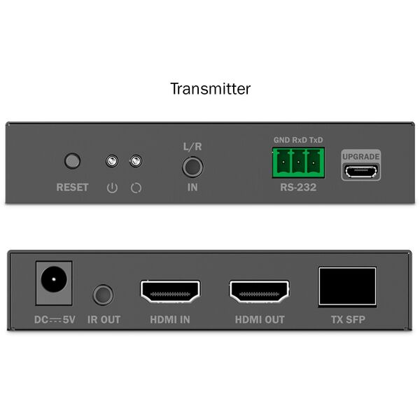 DIGITUS Extender Set HDMI Fiber IP 4K/60Hz schwarz