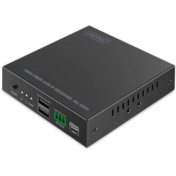 DIGITUS HDMI Fiber IP Receiver 4K/60Hz schwarz