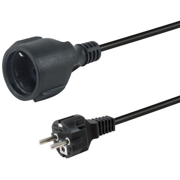 Equip Stromkabel CEE 7/7->CEE 7/3 St/Bu       schwarz  5.00m