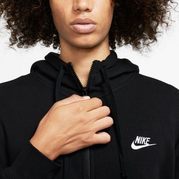 Nike Bluza męska Nsw Club Hoodie FZ czarna r. S (BV2645-010)