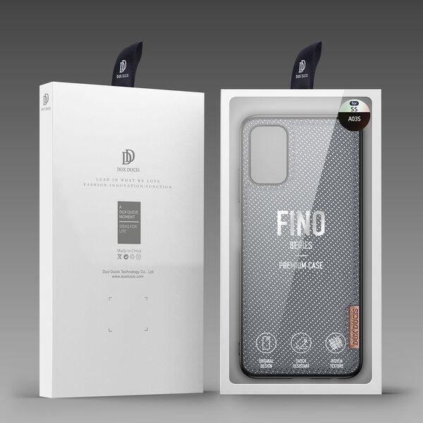 Dux Ducis Dux Ducis Fino etui pokrowiec pokryty nylonowym materiałem Samsung Galaxy A03s szary