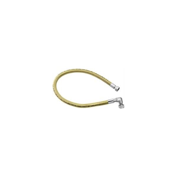 Ferro Wąż do gazu nakrętno-nakrętny 1/2" 0,75m PVC z kolanem (WGK0750)
