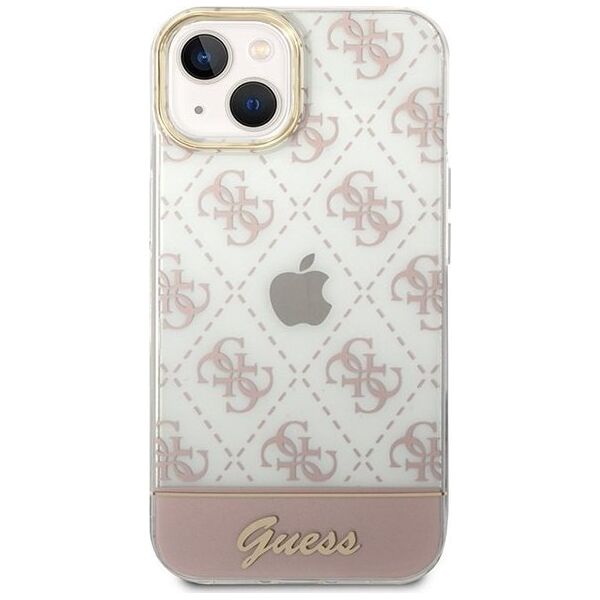 Guess Etui Guess GUHCP14SHG4MHP Apple iPhone 14 różowy/pink hardcase 4G Pattern Script