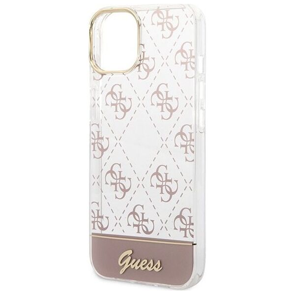 Guess Etui Guess GUHCP14SHG4MHP Apple iPhone 14 różowy/pink hardcase 4G Pattern Script