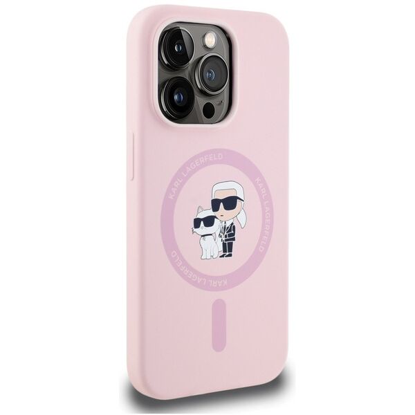 ETUI KARL LAGERFELD SILICONE KARL&CHOUPETTE MAGSAFE DO IPHONE 14 PRO MAX RÓŻOWY