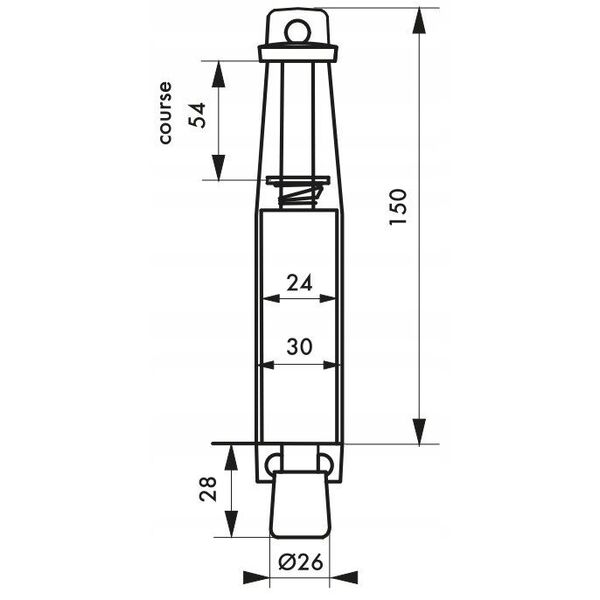 Duru atidarymo ribotuvas THIRARD, spl. balta, 150 mm, 493085