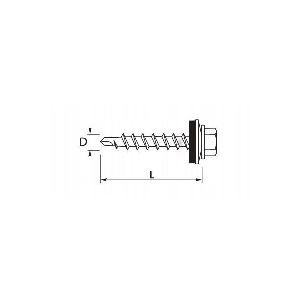Savisriegiai GUNNEBO, 4,8 x 50 mm, 100 vnt., ZN Cinkuoti, su tarpine, zalios spalvos RAL6020 (RR11)