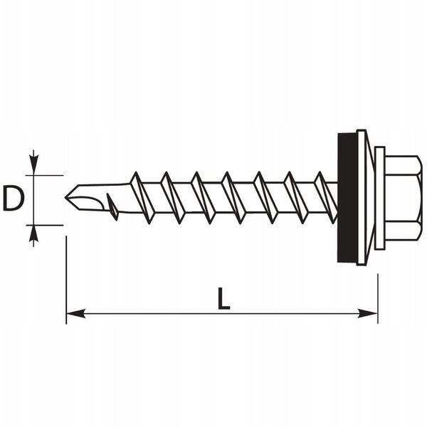 Savisriegiai GUNNEBO, 4,8 x 50 mm, 100 vnt., ZN Cinkuoti, su tarpine, rudos spalvos RAL8017