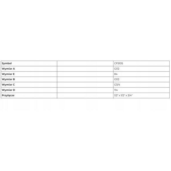 Prietaisinis kombinuotas ventilis FERRO, 1/2" x 1/2" x 3/4", CF5105
