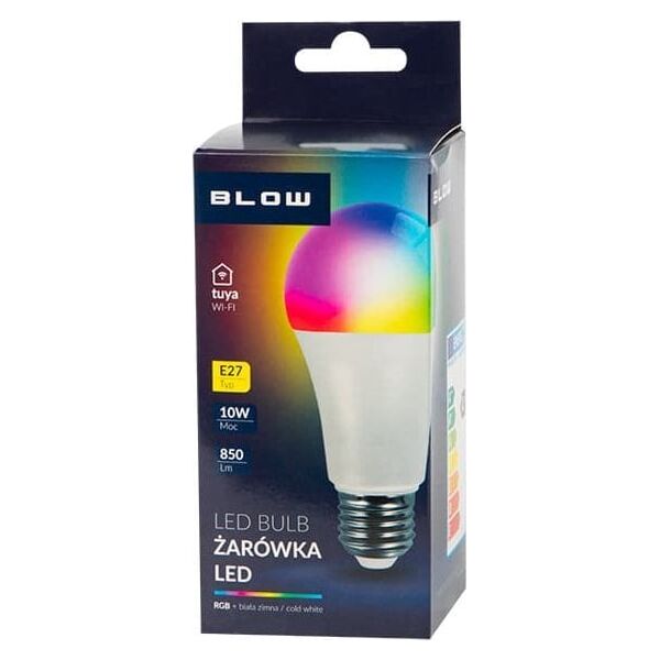 Blow 87-410# Żarówka led  e27 10w 230v rgb+cw wifi