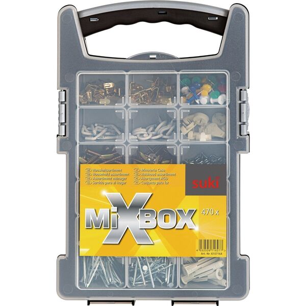 Tvirtinimo elementu rinkinys SUKI Mixbox, 470 vnt.