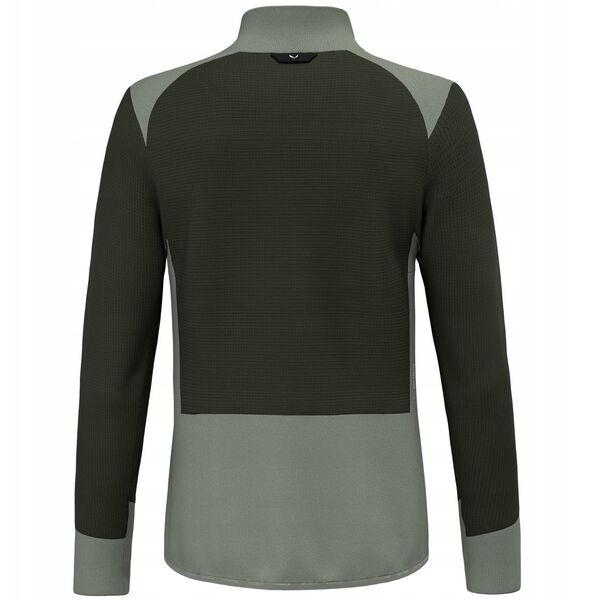 Bluza polarowa Salewa Puez Waffle Hyb PL Jacket - olive/shadow