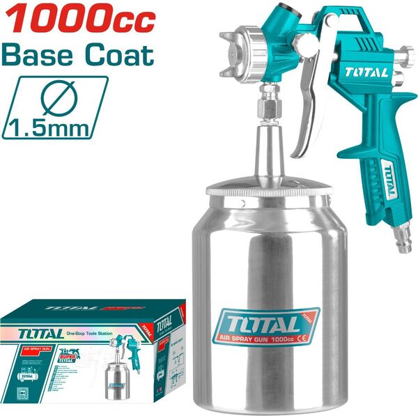 Dazymo pistoletas TOTAL, su metaliniu apatiniu indu 1L, pirminiam sluoksniui, 1.5 mm, 140-180 mm, TA