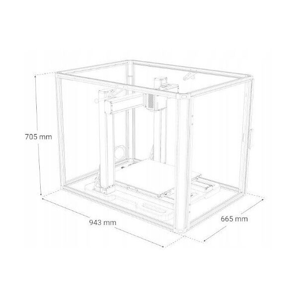 Drukarka 3D Snapmaker Artisan 3w1 - moduł lasera, CNC, druk 3D w obudowie}