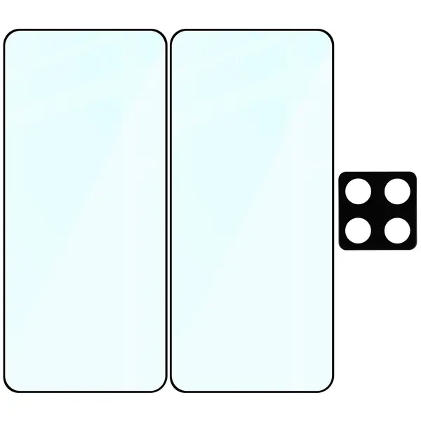2x szkło na ekran + 1x szkło na aparat Bizon Edge 2 Pack do Xiaomi 14T
