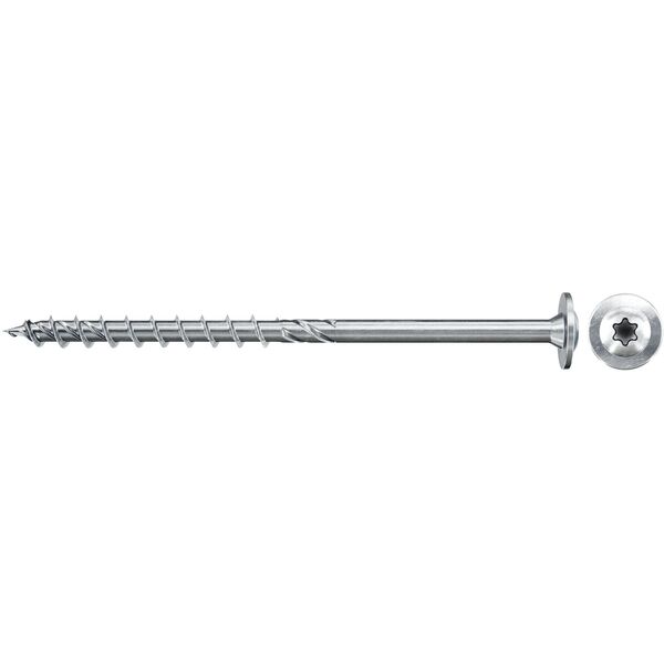 Konstr. medsraigciai plokscia galva FISCHER, 6,0 x 220 mm, baltai cinkuoti, TORX, 100 vnt.