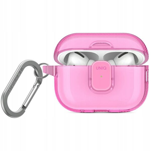 Etui UNIQ Glase Pro do Apple AirPods Pro 2 Lock Case różowy