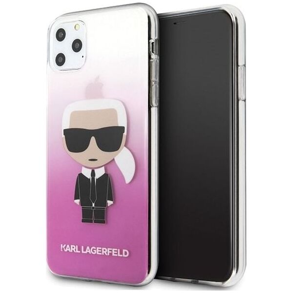 Karl Lagerfeld Karl Lagerfeld iPhone 11 Pro Max KLHCN65TRDFKPI różowy hard case Gradient Iconic Karl
