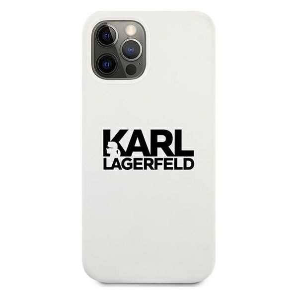 Karl Lagerfeld Karl Lagerfeld KLHCP12LSLKLWH iPhone 12 Pro Max 6,7" Silicone Stack Logo biały/white