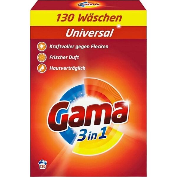 GAMA Proszek do prania GAMA 3in1 uniwersalny 130 prania 7,8kg