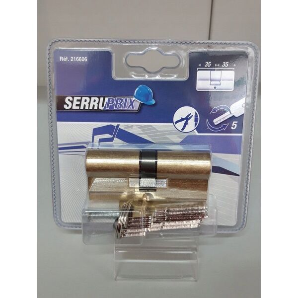 Spynos cilindras SERRUPRIX Tiger 6, 5 raktai, zalvarinis, 35x35 mm, 216606