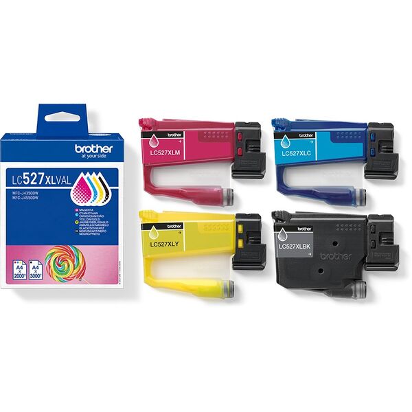 Brother Tintenpatrone LC-527XLVAL Multipack (je 1x BK/M/C/Y)