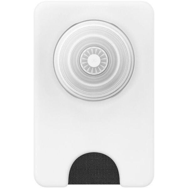 Uchwyt i podstawka do telefonu z portfelem Popsockets PopWallet+ PopGrip PW+ MS G2 MagSafe biało-przezroczysty 806926
