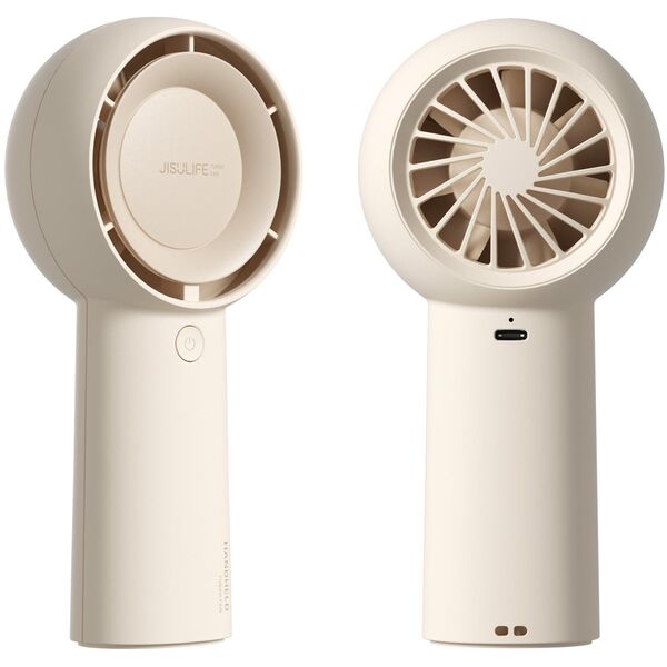 Mini dmuchawa Jisulife Handheld Fan Life5 Plus 4000 mAh przenośny wiatraczek wentylator USB - beżowy