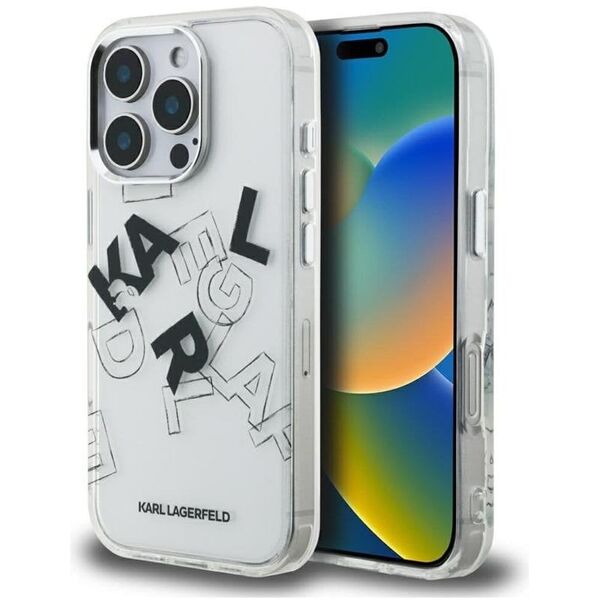 ETUI PRZEZROCZYSTE KARL LAGERFELD DO IPHONE 16 PRO, Case Bezbarwne, Modne