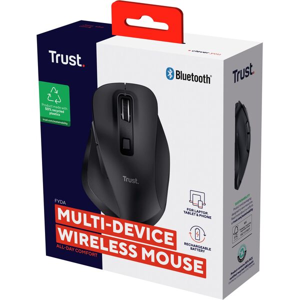 MOUSE USB OPTICAL WRL/FYDA 25708 TRUST